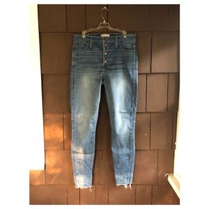 Madewell 10 inch high rise skinny jeans, 32 tall